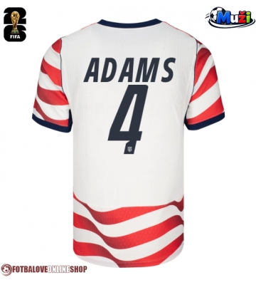 Spojené státy Tyler Adams #4 Domácí Dres MS 2026 Krátkým Rukávem